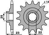 PBR ozubené kolo 548 14 18NC (5481418NC)