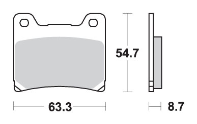 Brake pads SBS 555HS