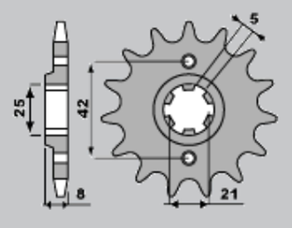 Sprocket front CHT 57515K (A4250575150, JTF575.15, 57515jt)