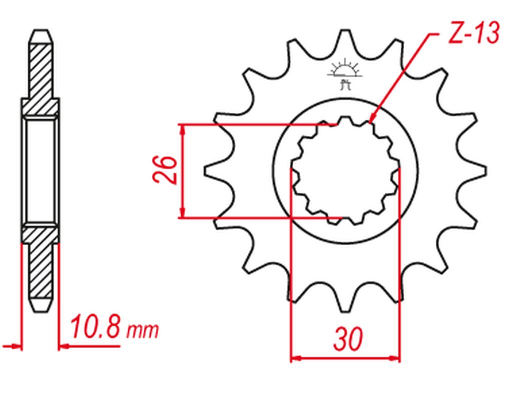 Sprocket front GROSSKOPF 57918G (JTF579.18)