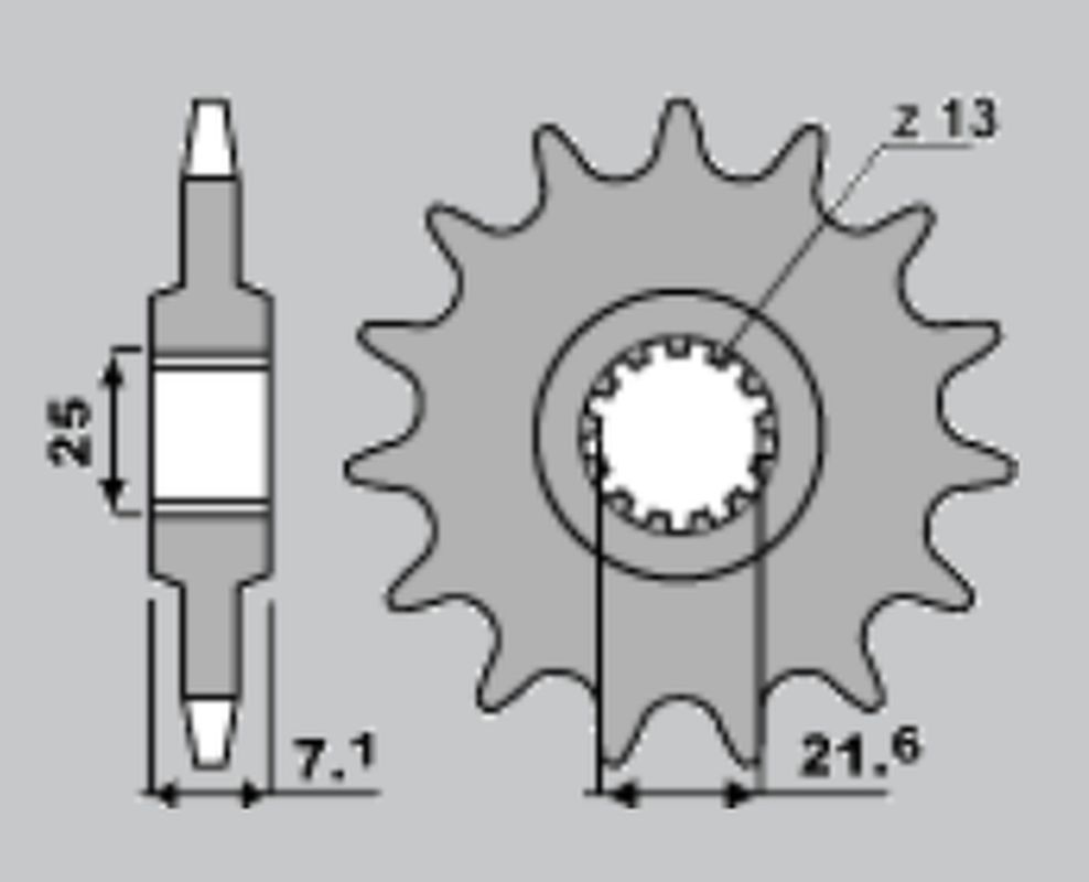 JR řetězové kolo přední 585 16 (57816JT) YAMAHA XTZ 750 89-98, KAWASAKI ZX6R 07-08