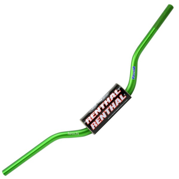 RENTHAL řidítka 1,1/8 (28,6mm) MX FATBAR HANDLEBAR GREEN HONDA CR/CRF, KAWASAKI KX/KXF barva zelená s chráničem