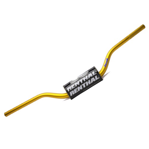 RENTHAL řidítka 1,1/8 (28,6mm) MX FATBAR HANDLEBAR GOLD HONDA CR/CRF, KAWASAKI KX/KXF barva zlatá s chráničem