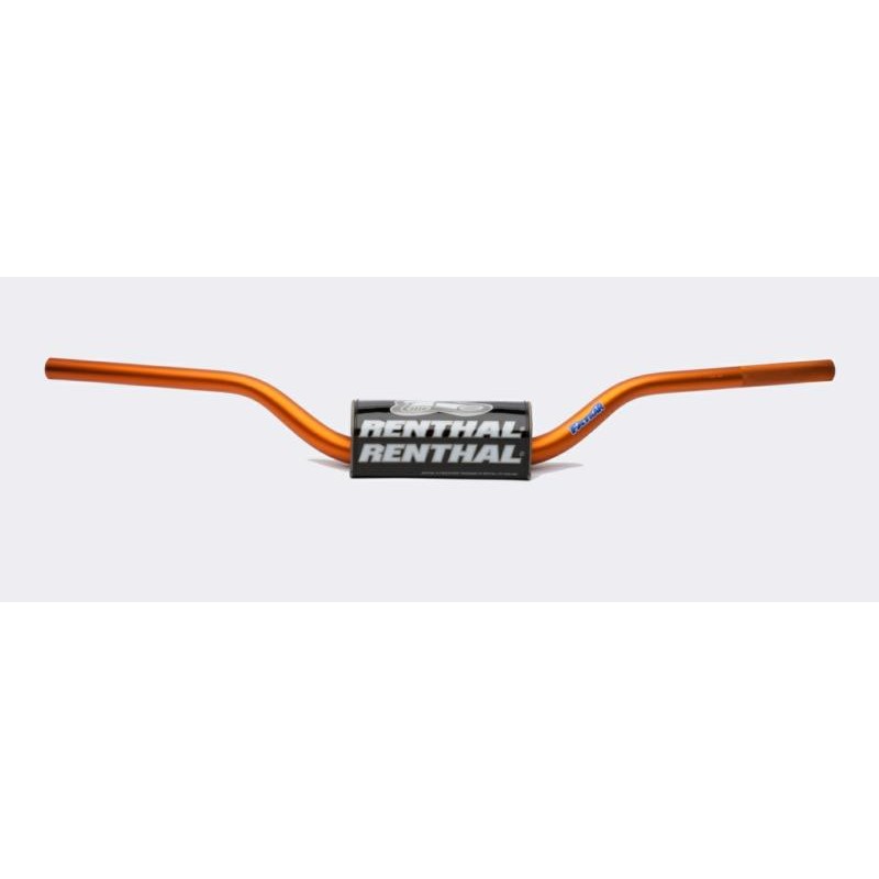 RENTHAL řidítka 1,1/8 (28,6mm) MX FATBAR HANDLEBAR ORANGE HONDA CR/CRF, KAWASAKI KX/KXF barva oranžová s chráničem