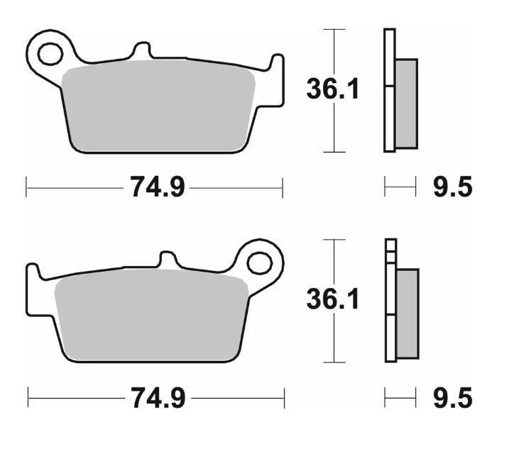 Brake pads SBS 604CS