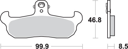 SBS brzdové destičky KH134 OFF-ROAD sintrované barva zlatá