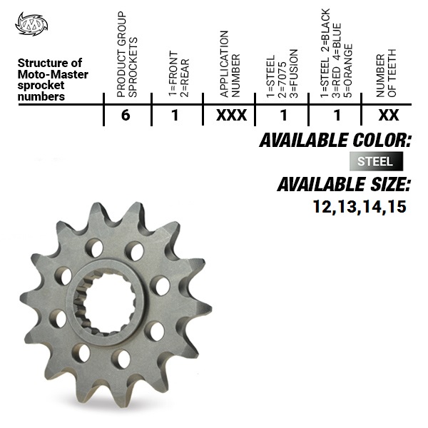 Sprocket front MOTO-MASTER 610091113 (JTF1565.13, 214113, 56513)