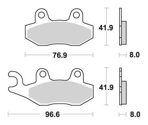 SBS brzdové destičky KH135 / KH214 OFF-ROAD sintrované barva zlatá