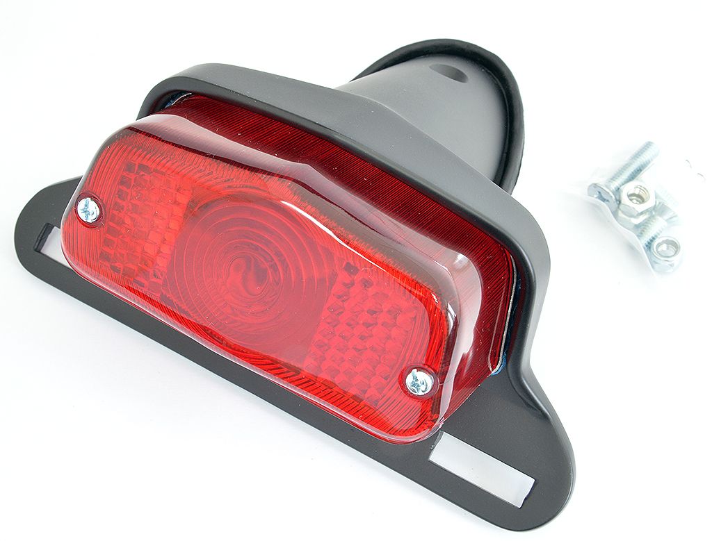 EMGO světlomet zadní do KLASYKÓW s upevněním registrační značky barva černá (vzor LUCAS) (LATA 1963 - 1973) (EMGO světlomet zadní do KLASYKÓW s)