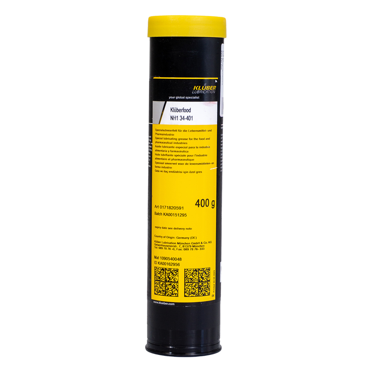 Lube to of service suspension front WP 62010053