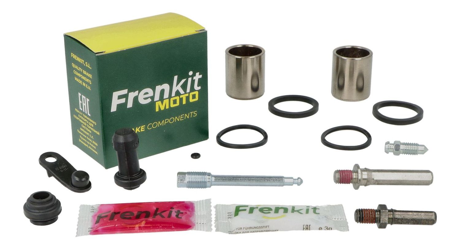 FRENKIT MOTO sada pro opravu brzdového třmenu (kompletní / superkit) NISSIN (píst fi 27mm) přední HONDA CB 500 X '13-'20, KAWASAKI Z 650 NINJA '17-'22, VERSYS 650 '11-'18