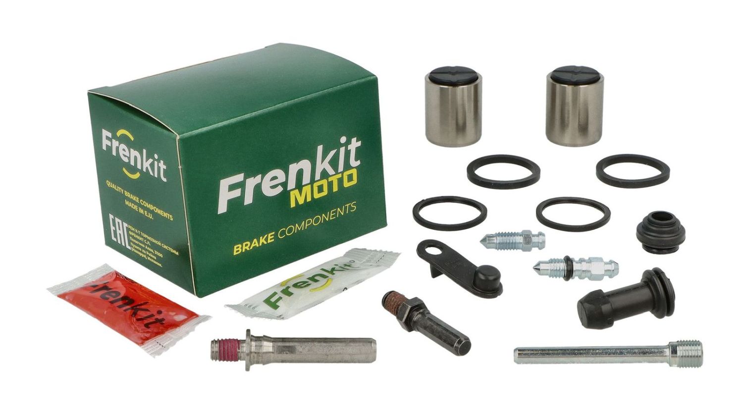 FRENKIT MOTO sada pro opravu brzdového třmenu (kompletní / superkit) NISSIN (píst fi 27mm) přední KAWASAKI J 125 '16-'22, J 300 '14-'22, X-MAX 125 / 250 '10-'17, YP 125 R / X-MAX '05-'17