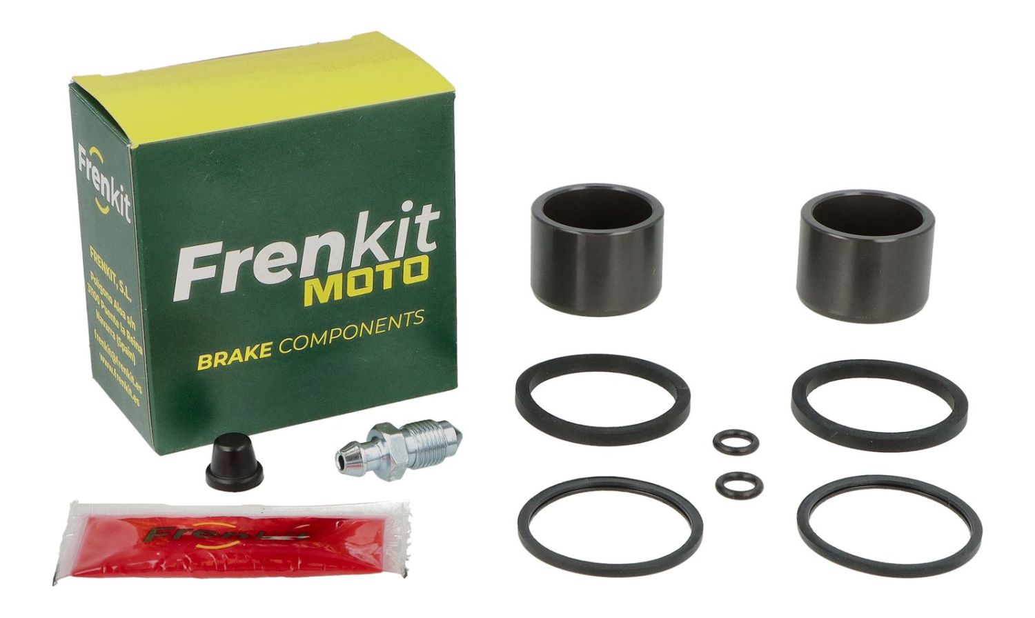 FRENKIT MOTO opravná sada brzdového třmenu (těsnění + písty) BREMBO (píst FI 34MM) zadní APRILIA ETV 1000 CAPONORD '01-'07, DUCATI DS 1000 '05-'06, MULTISTRADA 1200 '13-'18, 848 EVO '11-'13