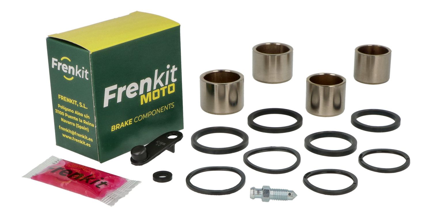 FRENKIT MOTO opravná sada brzdového třmenu (těsnění + písty) NISSIN (píst fi 27 / 30mm) přední HONDA CB 1000 '93-'95, VTR 1000 FIRE STORM '98-'06, VTR 1000 SP1 / SP2 '00-'05, KAWASAKI VERSYS 1000 '12-'17