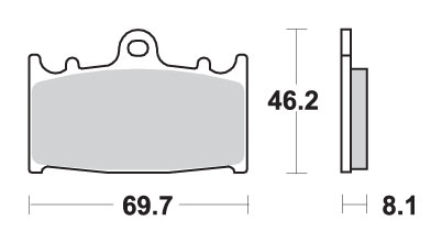 SBS brzdové destičky KH158 OFF-ROAD závodní sintrované