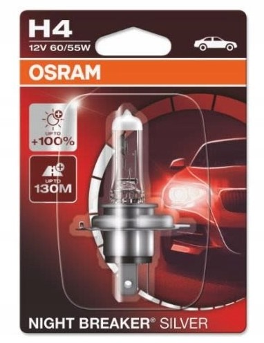 Levně OSRAM žárovka H4 12V 60/55W P43T NIGHT BREAKER® SILVER (+100%) (OSRAM žárovka H4 12V 60/55W P43T NIGHT BREAKER® SILVER (+100%))