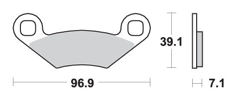 SBS brzdové destičky KH159 OFF-ROAD sintrované barva zlatá POLARIS 250/300/325/450/500/525/570/600/700/800