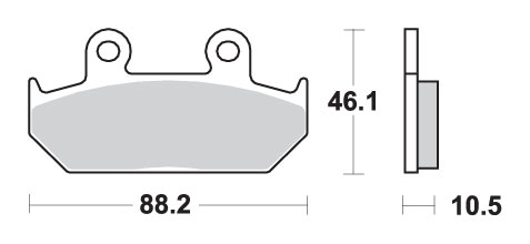 SBS brake pads KH124/2 street performance (excel) sinteredcolour gold (647HS)