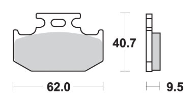 SBS brzdové destičky KH152/2 OFF-ROAD sintrované barva zlatá