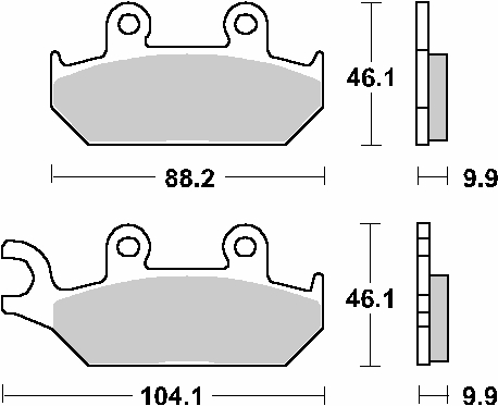Brake pads SBS 650HS