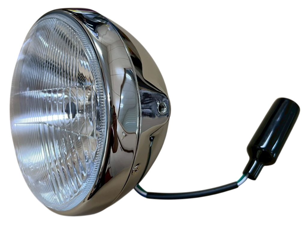 Headlight / headlight universal complete chrome plated (diameterinsert EMGO 66-64361