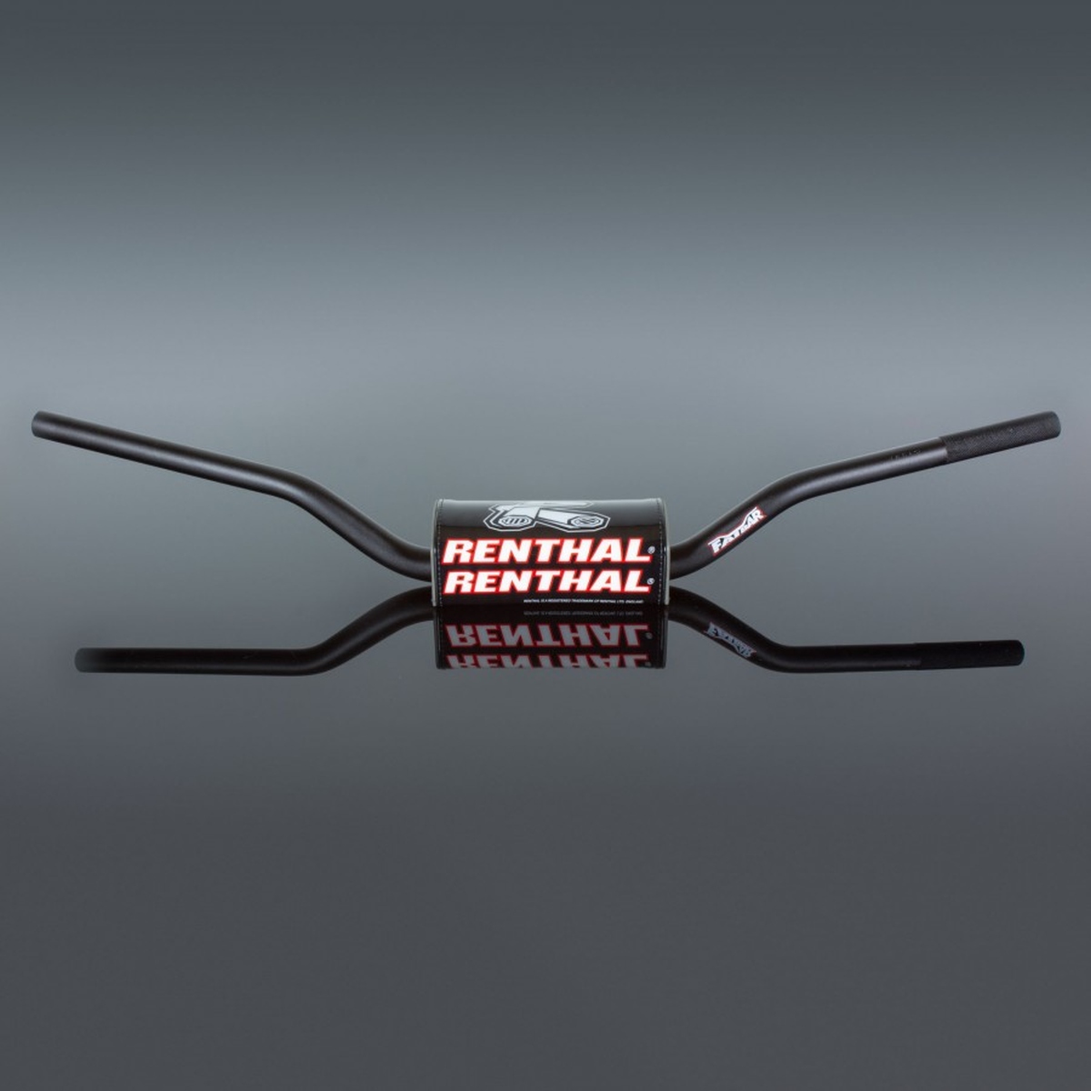 RENTHAL řidítka 1,1/8 (28,6mm) MX FATBAR HANDLEBARS BLACK RC SX/SXF 06-09, SUZUKI RM/RMZ 06-13 barva černá s chráničem (RENTHAL řidítka 1,1/8)