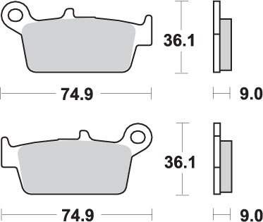 Levně SBS brzdové destičky KH131/3 STREET STANDART keramické JINCHENG JC 125 2B 97, MOTOUR UNION JC 125 DEER 98-99 barva černá (SBS brzdové destičky)