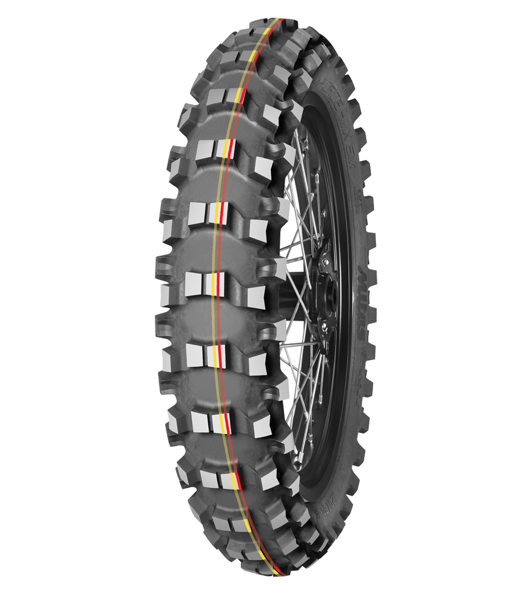MITAS 70/100-19 TERRA FORCE-MX SM SOFT/MEDIUM 42M (červený / žlutý proužek) TT ZADNÍ DOT 2025 (DOT:XJDP/JDDP) (460067) (náhradní:70000167) (MITAS)