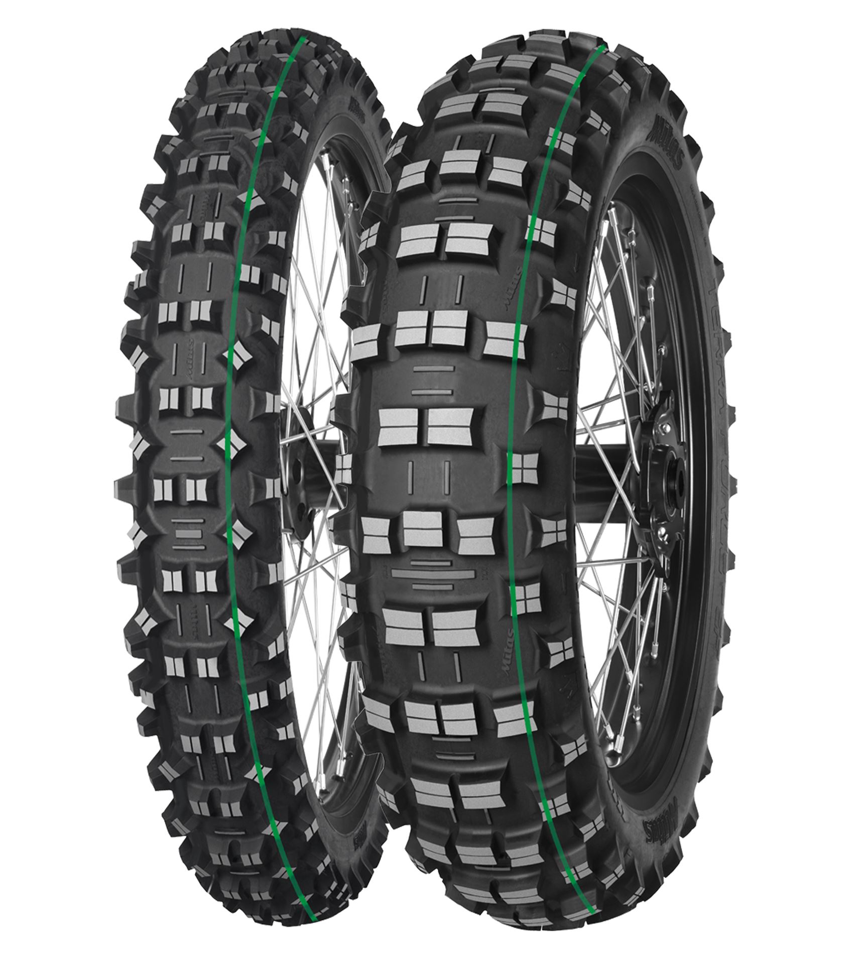 MITAS 120/90-18 TERRA FORCE-EF SUPER LIGHT 65R TT ZADNÍ (ZELENÝ PROUŽEK) DOT 2026 (460075) náhradní:70000194,70000201 (náhrada:EF-07 MAJESTIC ENDURO SUPER LIGHT)