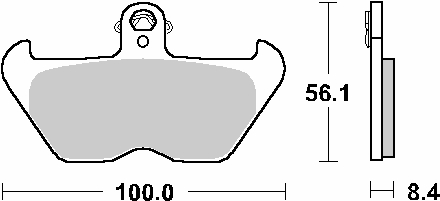 SBS brzdové destičky KH407 / KH246 STREET STANDART keramické barva černá BMW K1200, R850/1100/1150/1200 přední