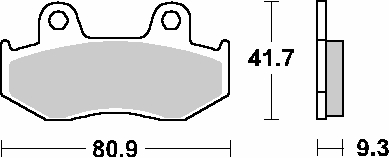 SBS brzdové destičky KH323 OFF-ROAD sintrované YAMAHA YFM 700 raptor 13-14, YFZ 450S 06-09 barva zlatá