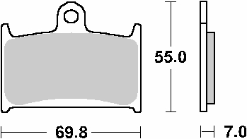 Levně SBS brzdové destičky KH145 / KH236 STREET STANDART keramické SUZUKI GSF 1200 BANDIT 97-00, RF 900 94-97 barva černá (SBS brzdové destičky KH145 /)
