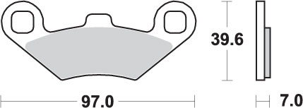 SBS brzdové destičky KH159 OFF-ROAD sintrované barva zlatá ATV POLARIS TRAIL BOSS, sportSMAN, MAGNUM, BIG BOSS