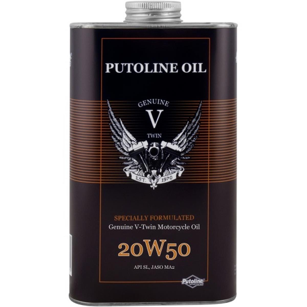 PUTOLINE motorový olej 4T GENUINE V-TWIN 20W-50 1L (AKC) (PUTOLINE motorový olej 4T GENUINE V-TWIN 20W-50 1L (AKC))