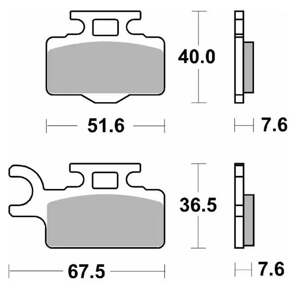 Brake pads SBS 752SI