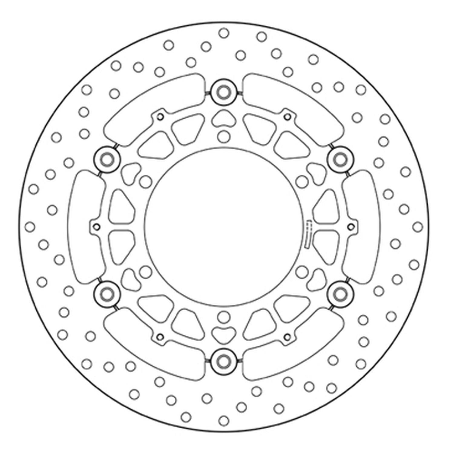 BREMBO přední plovoucí brzdový kotouč BMW K1 '88-'93, K 100 RS '89-'92, K 1100 LT '93-'99, K 1100 RS '92-'96, R 1100 R / RS / RT '92-'01, R 850 R / RT 94-'02 (305X118X5MM) (6X9MM)