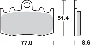 SBS brake pads KH335 street performance (excel) sinteredcolour gold BMW R850/1100/1150/1200, K1200/1300 front (796HS)