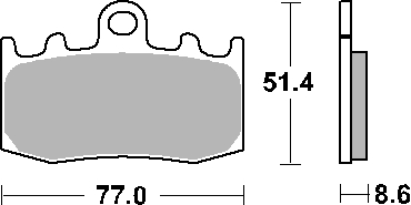 SBS brzdové destičky KH335 TRACK AND sport sintrované barva zlatá BMW R850/1100/1150/1200, K1200/1300 přední