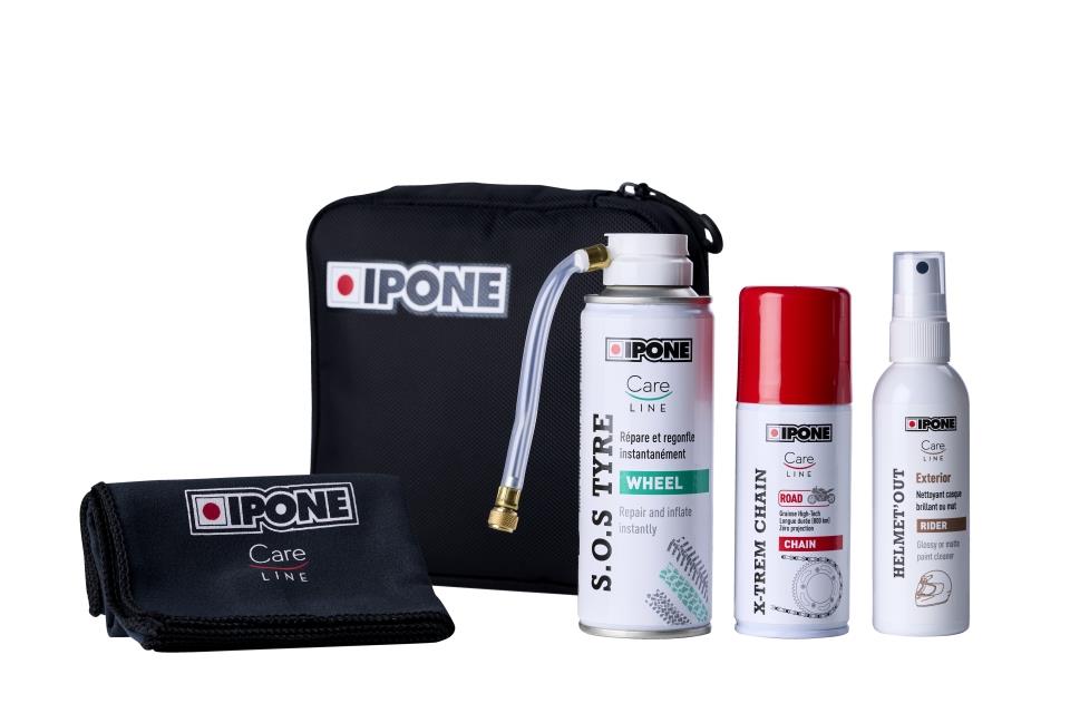 IPONE ROAD TRIP KIT - sada PODRÓŻNY (SOS TYRE+X-trem ROAD+HELMET OUT) (CARELINE)(AKC) (20)