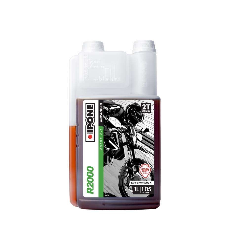 Levně IPONE R2000 STRAWBERRY olej s dávkovačem SEMI SYNTHETIC PLUS 2T (jahoda) 1L (AKC) (15) nahrazuje 800105 KARTON 15 kus (IPONE R2000 STRAWBERRY olej s)