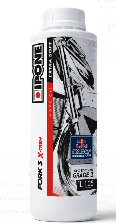 IPONE olej do přední vidlice / tlumičů / odpružení FORK X-TREM 3W 1L 100% syntetický (15) (AKC)
