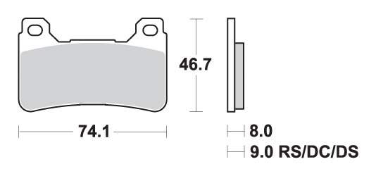 Brake pads SBS 809HS