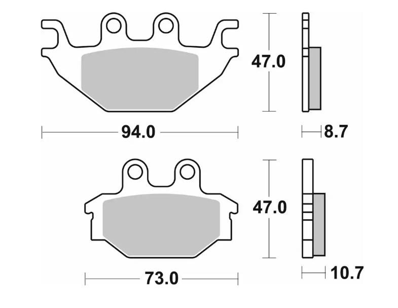 Brake pads SBS 810HF