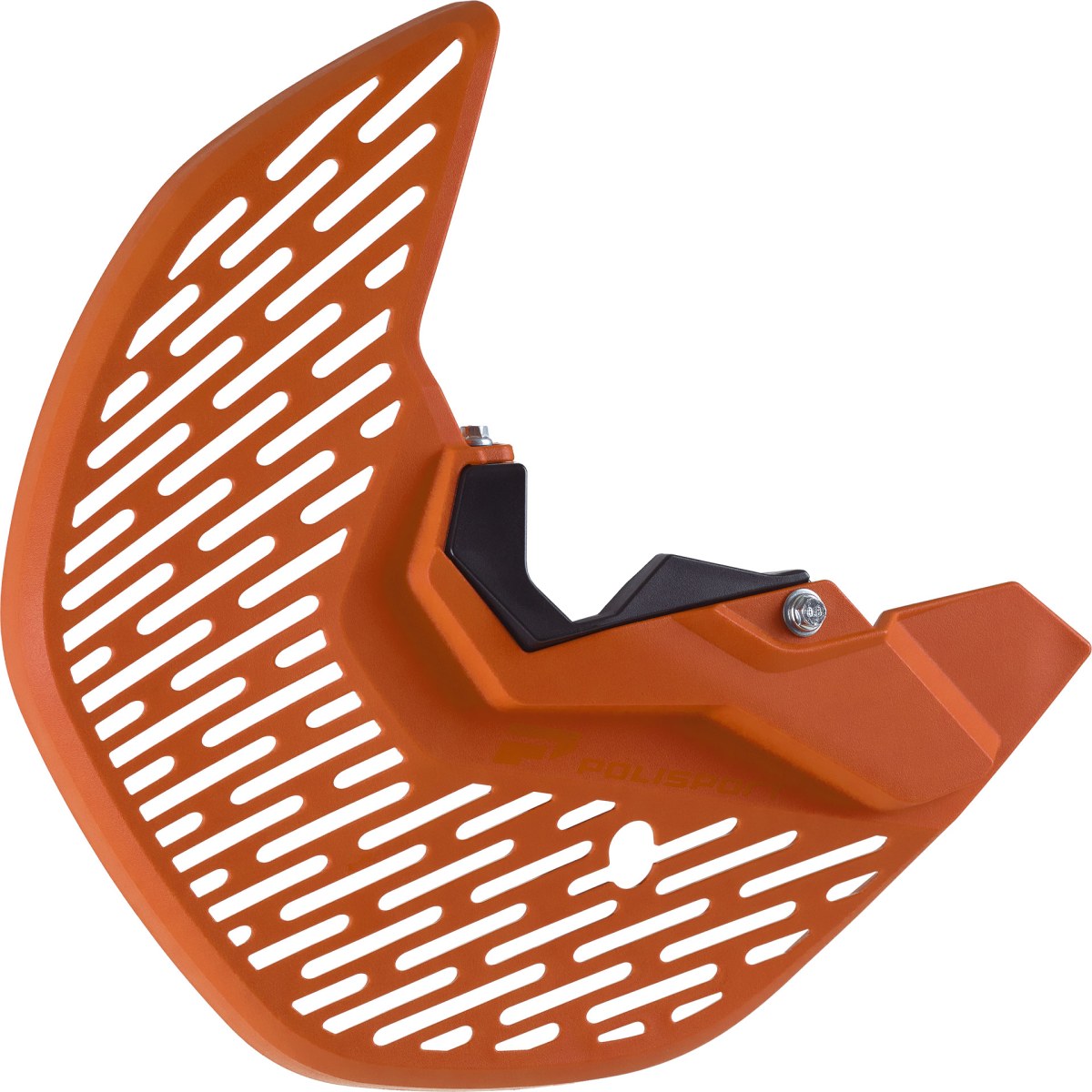 POLISPORT kryt brzdového kotouče přední (se spodním krytem tlumiče komplet sada na obě strany) KTM SX/SXF/XC/XC-F 15-26; EXC/EXC-F 16-26; HUSQVARNA TC/FC/TE/FE 15-26; SHERCO 18-21; GAS GAS 21-26 barva oranžová