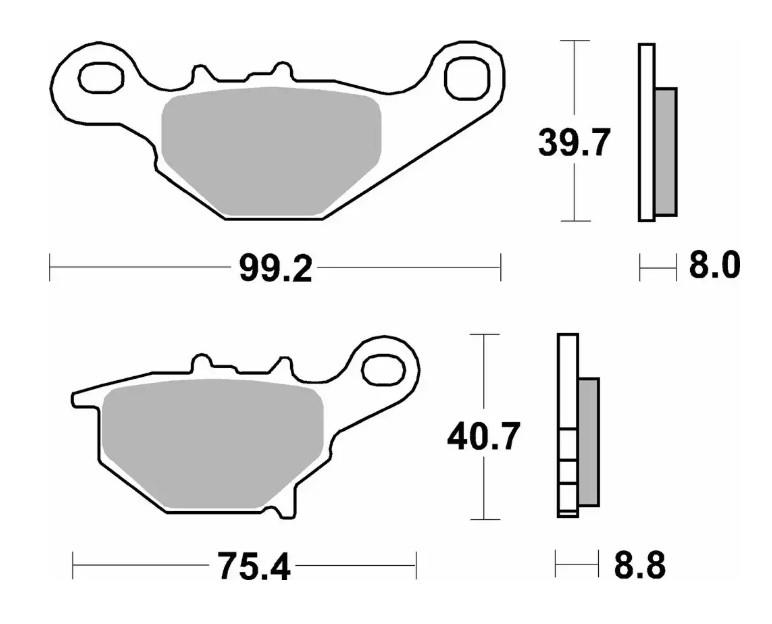 Brake pads SBS 820SI