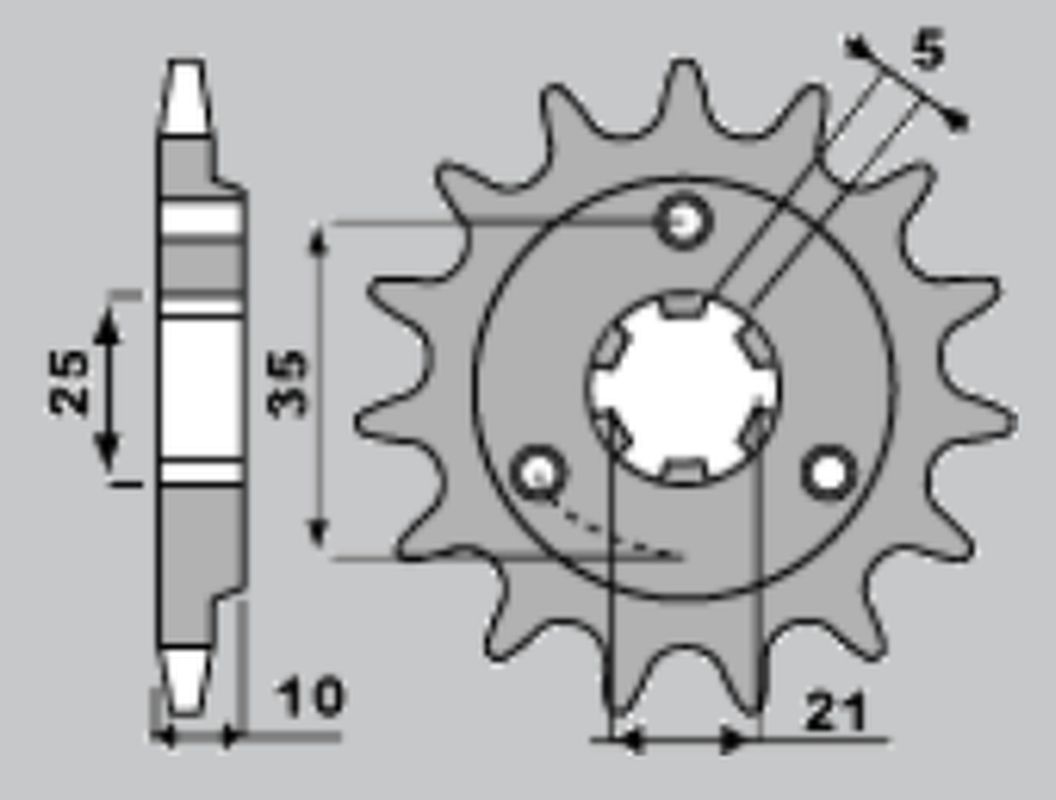 GROSSKOPF řetězové kolo přední 823 12 HUSQVARNA 125/240/250/350/400/430/500 83-89, HUSABERG FC/FE 350 96-01, FC/FE 400 96-03, FE 501 96-01, FE 600 96-01 (řetěz 520) (JTF823.12)