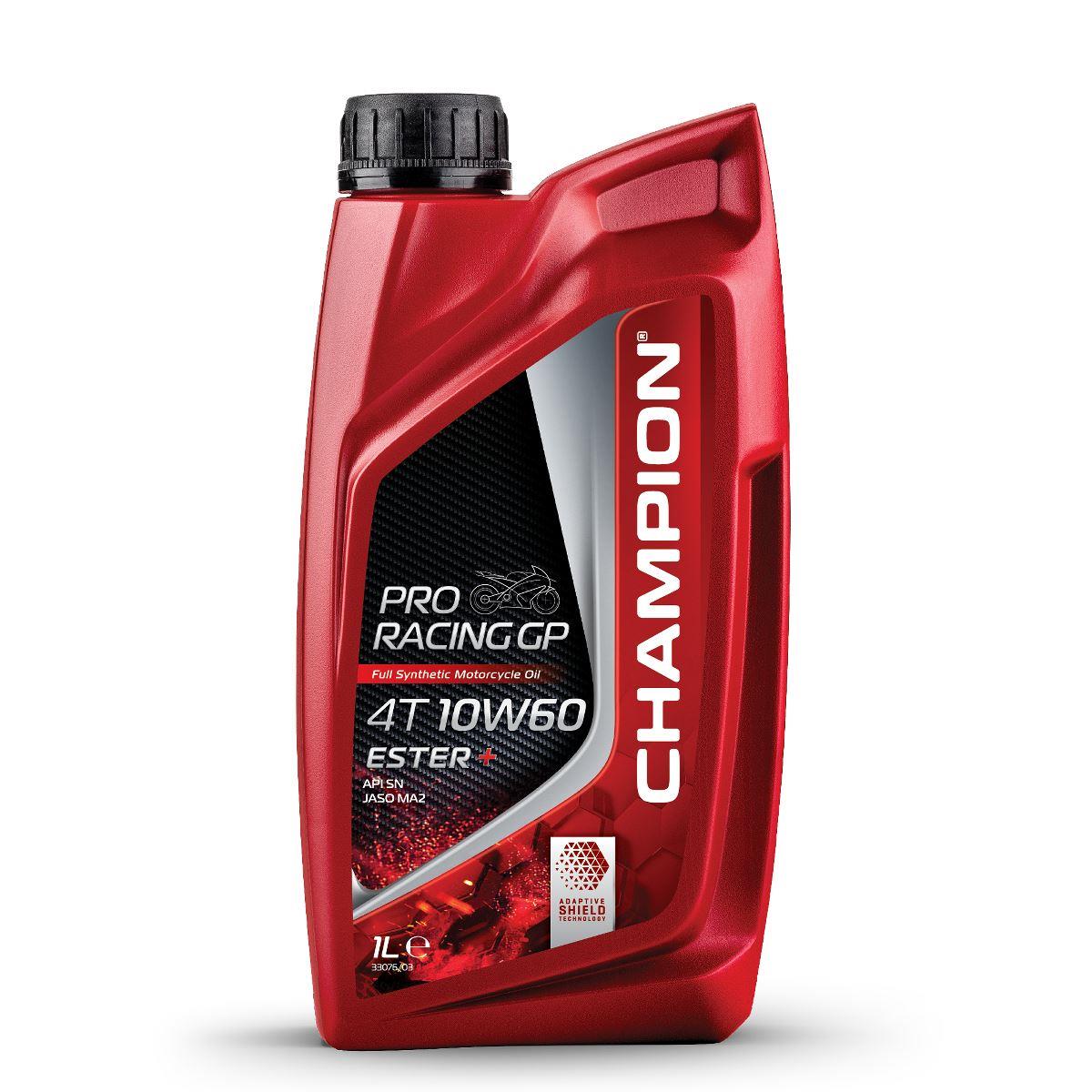 CHAMPION motorový olej PROzávodní GP 4T 10W60 ESTER + 1L MA2 syntetický (AKC) (CHAMPION motorový olej PROzávodní GP 4T 10W60 ESTER + 1L MA2)