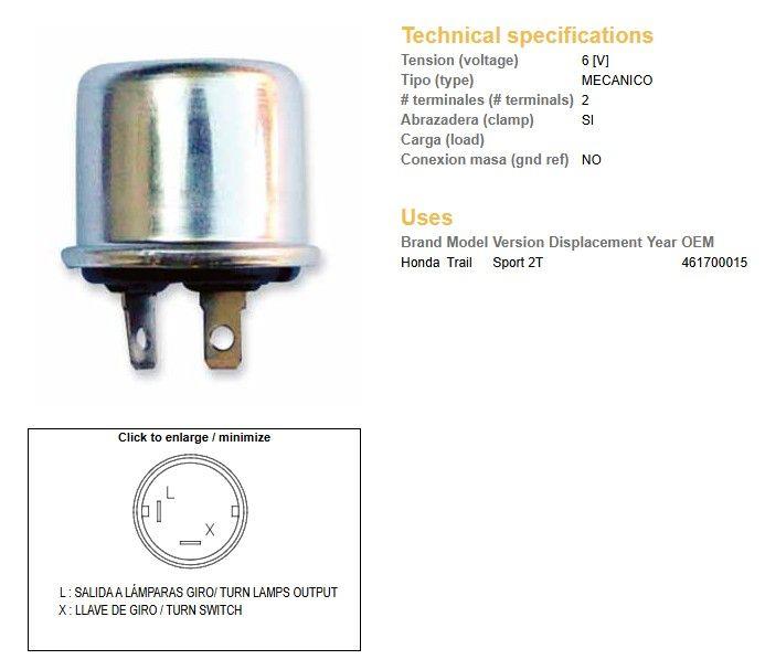 Turn signal interrupter universal ( DZE ELEKTRYKA 828-01