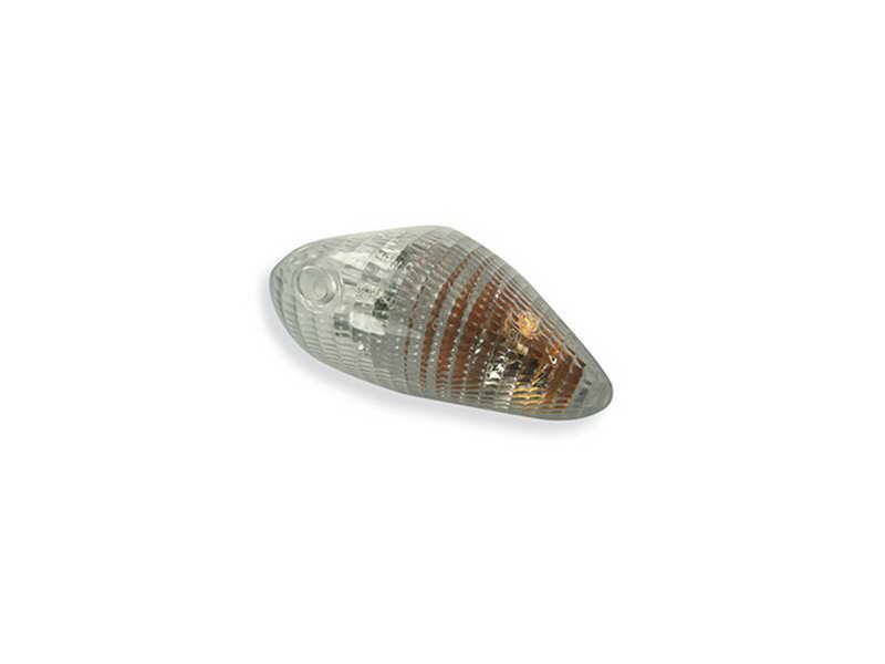 V PARTS (VICMA) front right turn signal lens white GILERA STORM, PIAGGIO/VESPA NRG, NRG MC3, TYPHOON 50 1999-2010 (8338)