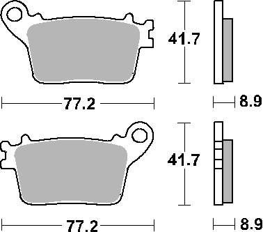 Brake pads SBS 834HF